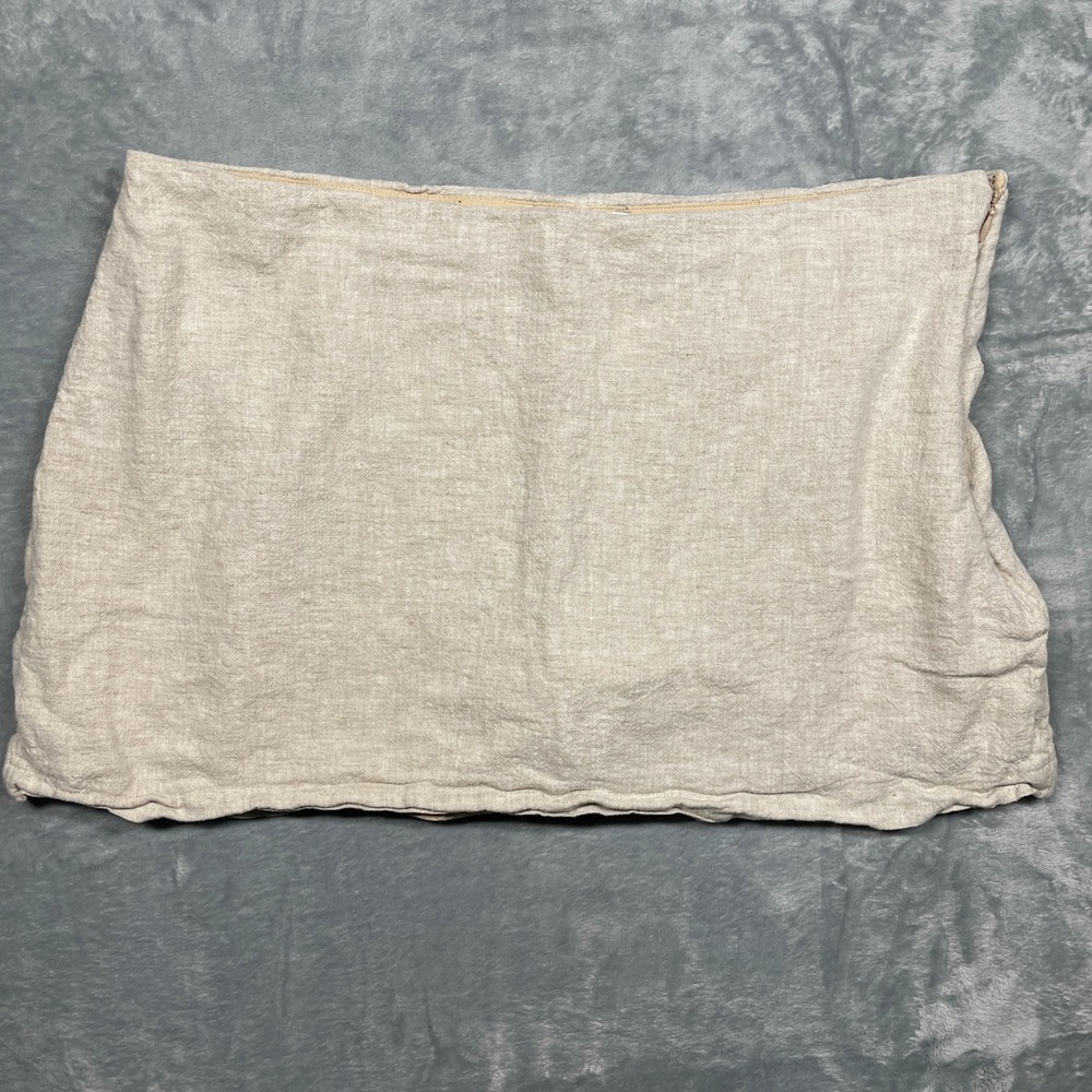 Abercrombie & Fitch Scarlett Mini Skort Women Oatmeal Linen Ultra High Rise XL